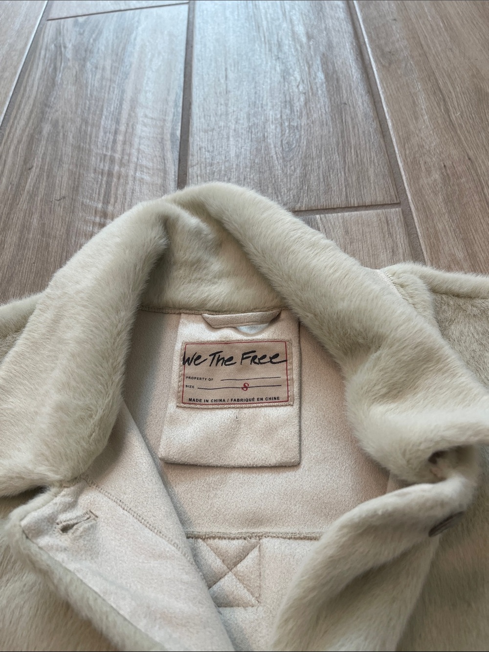 We The Free Cozy Opal Swing Faux Fur Jacket Sz S - Picture 8 of 14